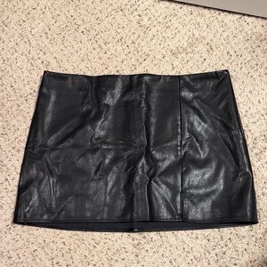 Old Navy Black Faux Leather Mini Skirt
